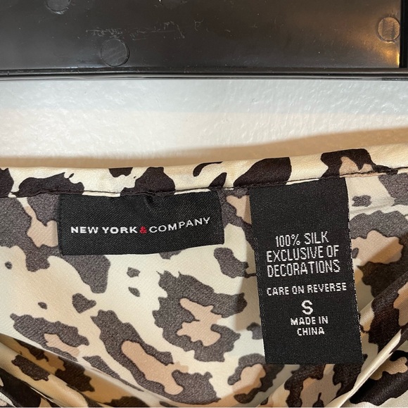 New York & Co. 100% Silk Leopard Print Skirt Size Small - Picture 3 of 5